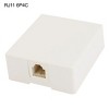 Unique Bargains Beige RJ11 6P4C Telephone Modular Single Port Surface Mount Jack - 2 of 4