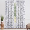 Chanasya 2pk Toile Print Faux Linen Semi Sheer Window Curtain Panels - Set of 2 - 3 of 4