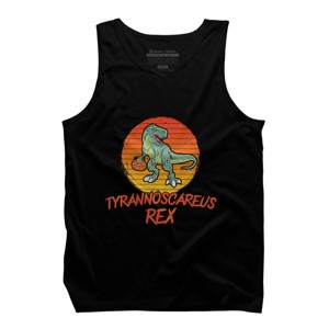 Men's Design By Humans Tyrannoscareus Rex Funny Dinosaur Halloween Costume By rawresh6 Tank Top - 1 of 4
