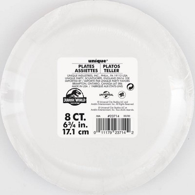 Jurassic World 3 8ct 7&#34; Paper Plates