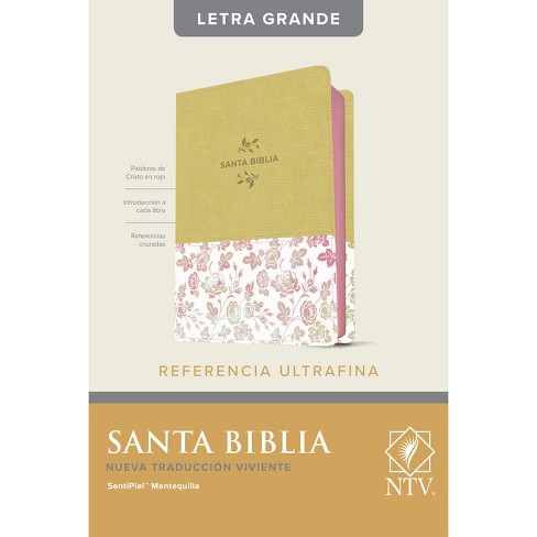 Santa Biblia Ntv, Edición de Referencia Ultrafina, Letra Grande (Sentipiel, Mantequilla, Letra Roja) - Large Print (Leather Bound) - image 1 of 1