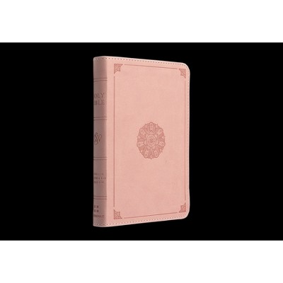 ESV Compact Bible (Trutone, Blush Rose, Emblem Design) - (Leather Bound)