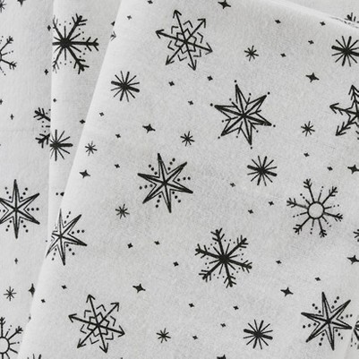 black snowflakes