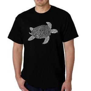 LA Pop Art Men's Word Art T-shirt - Turtle - 1 of 4