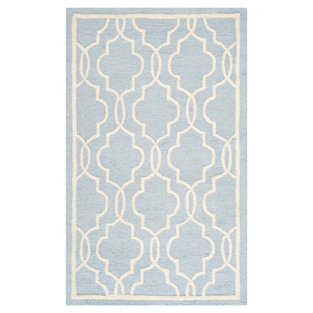 Langley Textured Rug - Light Blue / Ivory (2'x3') - Safavieh