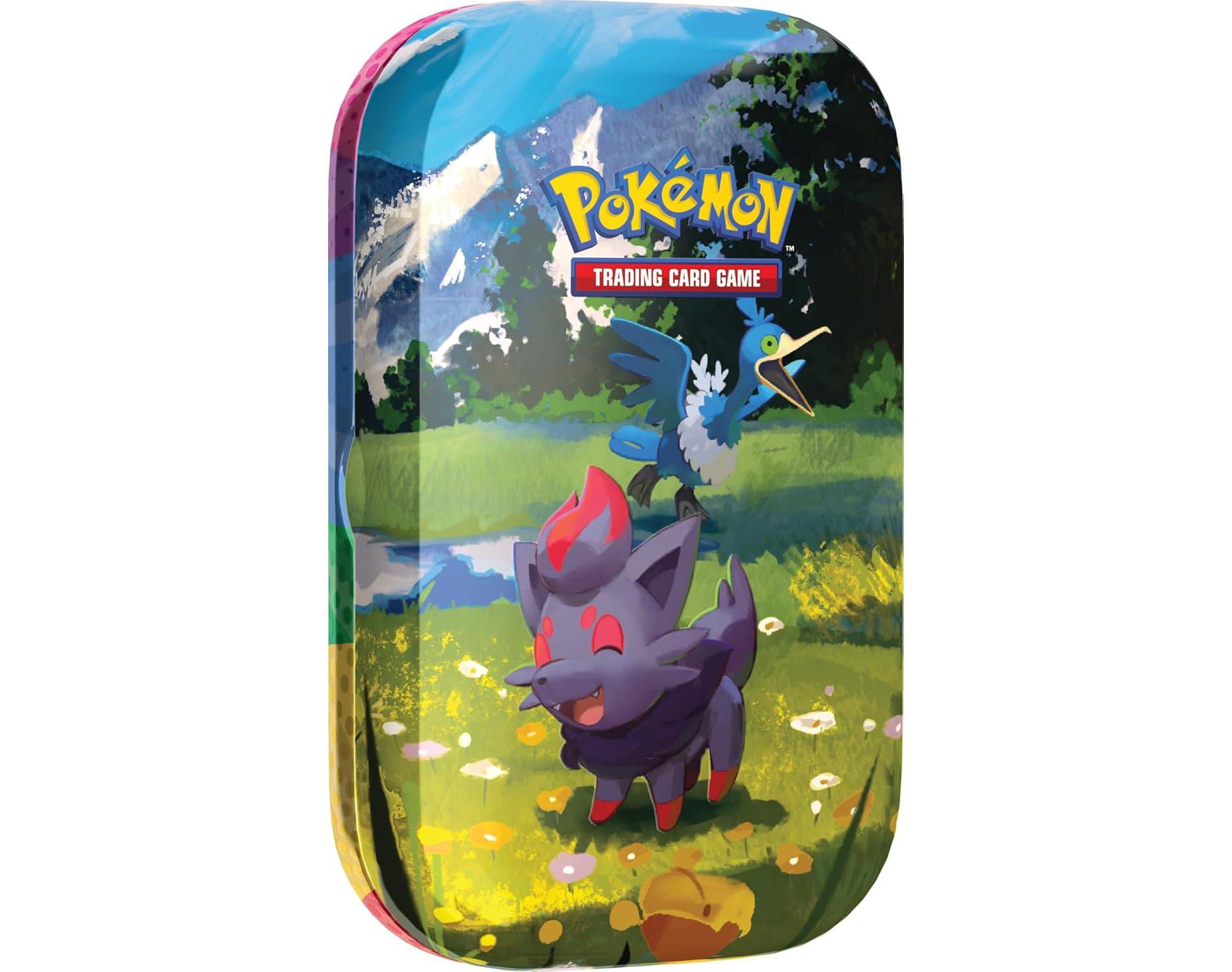 Pokemon TCG: Mega Evolution—Ascended Heroes Mini Tin: Zorua & Cramorant (1 Sticker Sheet, a Pokémon Art Card & 2 Booster Packs)