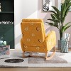 CAVINAS 26.8"W Modern Boucle Rocking Chair, Upholstered Accent Rocker with Side Pocket, High Back & Wooden Base - 2 of 4