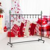Tangkula Christmas Stocking Holder 46" Metal Stocking Stand with Christmas Decorations Freestanding Stocking Hanger Clothes Rack w/ 10 Hooks - 3 of 4