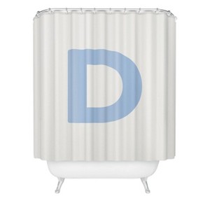 Deny Designs April Lane Art Block Monogram Shower Curtain - 1 of 3