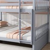 Full Over Full Bunk Bed with Trundle, Ladder and Guardrails - 4 of 4