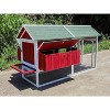 Midlee Red Barn Wooden Chicken Coop with Run Hen House Nesting Box Backyard Covered Enclosure - 4 of 4