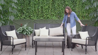 Kensington Garden 21x21 Solid Outdoor Seat And Back Chair Cushion Navy :  Target