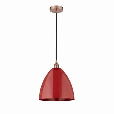 Plymouth Dome - 1 Light Cord Hung Mini Pendant In Industrial Style-14.75 Inches Tall and 12 Inches Wide