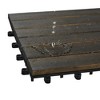 Dolonm 10-Pack Dark Brown Acacia Deck Tiles - 12"x12" Anti-Slip, Waterproof for Poolside/Patio, DIY in 30 Mins - 4 of 4
