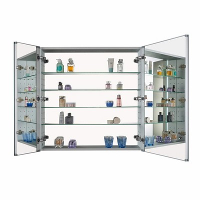 36" x 36" Double Door Aluminum Medicine Cabinet with Mirrored Surface