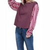 Women's Satin Striped Sleeve Top - umgee - 4 of 4