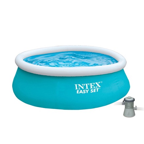 Intex 6ft X 20in Easy Set Inflatable Round Kids Backyard Swimming