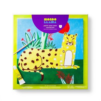 11"x11" Paint-Your-Own Canvas Kit Cheetah - Mondo Llama™