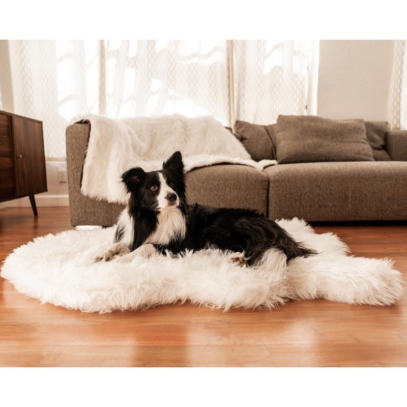 PAW BRANDS PupRug Faux Fur Orthopedic Luxury Dog Bed, 4 of 10