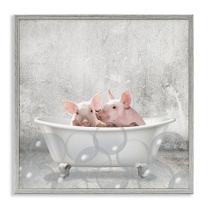 Stupell Industries Baby Piglets Bath Time, 17" x 17" - 1 of 4
