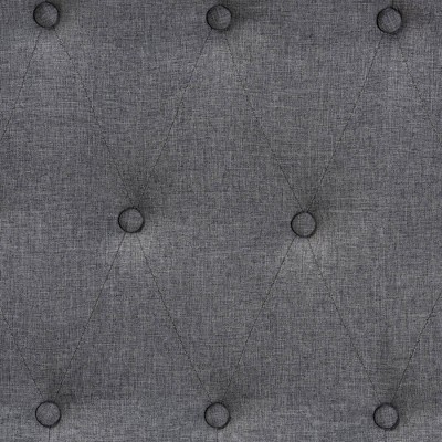 Georgia Gray Tufted Upholstered Wood Queen Headboard