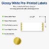 Avery® Labels, 1" x 2-5/8", Gold Dots Edge, Glossy White, 160ct - 2 of 4