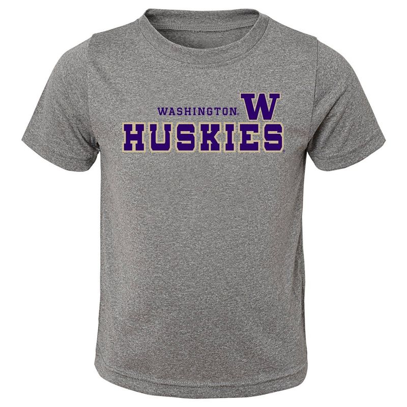 NCAA Washington Huskies Boys&#39; Heather Gray Poly T-Shirt, 1 of 2