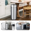 65L/17 Gallon Tall Commercial Trash Can, Round Stainless Steel Open Top Waste Bin, Metal Garbage Bin for Home, Office, Restaurant, Restroom - 2 of 4