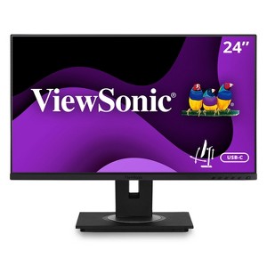 ViewSonic VG2456A 24 Inch 1080p IPS Monitor with USB C 3.2 with 90W Power Delivery, Docking Built-In, RJ45, 40 Degree Tilt Ergonomics for Home and - 1 of 4