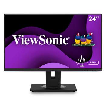 ViewSonic VG2456A 24 Inch 1080p IPS Monitor with USB C 3.2 with 90W Power Delivery, Docking Built-In, RJ45, 40 Degree Tilt Ergonomics for Home and