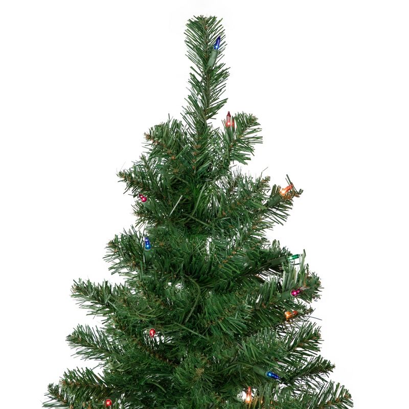 Northlight 6' Pre-Lit Wilson Pine Slim Artificial Christmas Tree, Multi Lights, 6 of 9