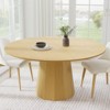 PexFix 60 in.H Solid Wood Round Dining Table Kitchen Table for 6-8 with Tabletop and Tapered Base for Living/Dining Room Coffee Office in Natural - 2 of 4