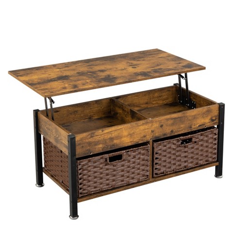 Nicbex Rectangle Coffee Table Center Table With Lifted Tabletop ...