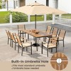 Tangkula 9 PCS Patio Dining Set w/ Rectangular Acacia Wood Dining Table 8 Cushioned Chairs - 4 of 4