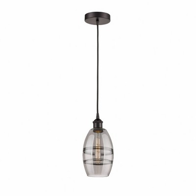Vaz - 1 Light Cord Hung Mini Pendant In Industrial Style-8.13 Inches Tall and 5.88 Inches Wide