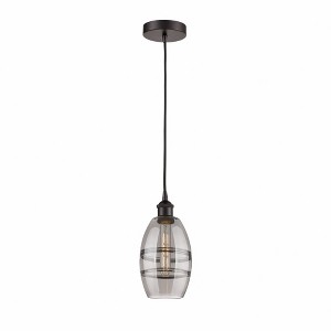 Vaz - 1 Light Cord Hung Mini Pendant In Industrial Style-8.13 Inches Tall and 5.88 Inches Wide - 1 of 1