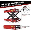 Motorcycle Lift Jack, 1200 LBS Motorcycle Stand Scissor Jack with Wide Deck & Safety Pin, Thickened Rubber Pad Dirt Bike Stand Lift for ATV, Bike - 3 of 4