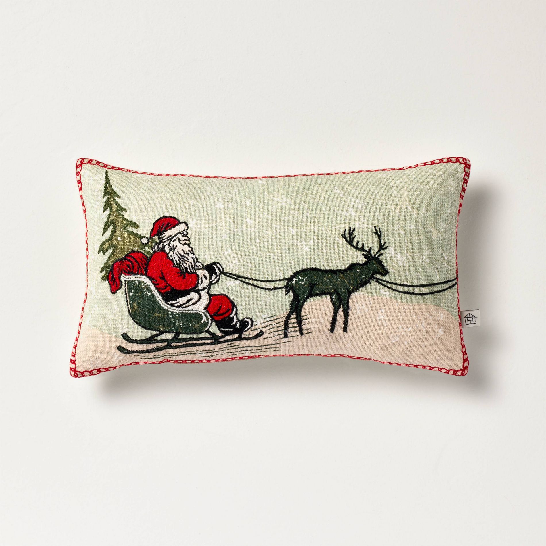 Santa Mini Lumbar Christmas Throw Pillow - Hearth & Hand™ with Magnolia
