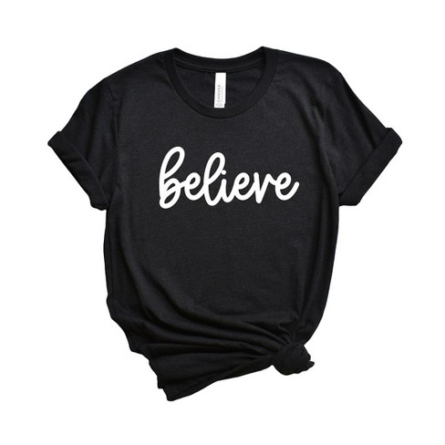 Simply Sage Market Women's Believe Bold Cursive Short Sleeve Graphic Tee - image 1 of 4