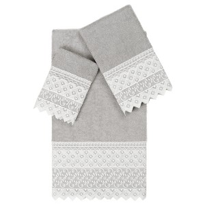 Linum Home Textiles 100% Turkish Cotton AIDEN Embellished Towel Set - 1 of 4