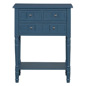 NicBex 23.7"Console Table Modern Entryway Table with 3 Drawers and Open Shelf Slim Sofa Table for Small Space,Hallway,Living Room - 1 of 4
