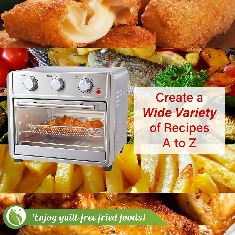 Brentwood 1700w 24 Quart Stainless Steel Convection Air Fryer Toaster Oven, 2 of 11