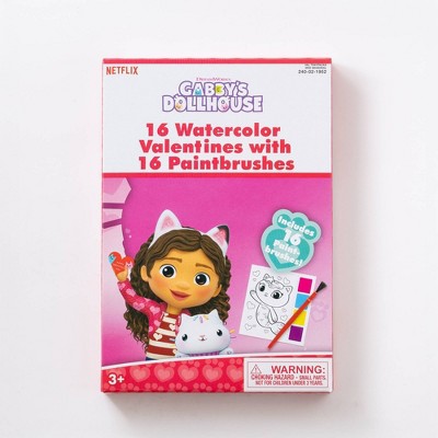 Paper Magic 16ct Gabby's Dollhouse Watercolor Valentine's Day Exchange Cards