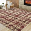 Modern Rug Washable Rug Buffola Plaid Rug for Living Room, Neutral Rug Non Slip, Low Pile Thin Rug, Distressed Soft Rug, Indoor Foldable Printed Rug - 3 of 4