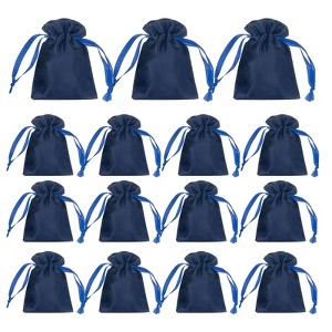 Unique Bargains Satin Drawstring Party Favor Bags Gift Bags for Birthday Candy - 1 of 4
