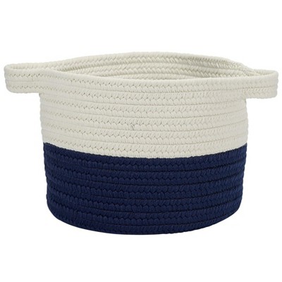 Colonial Mills Beach Bum Basket - Navy 15"x15"x12"  100% Polypropylene Round