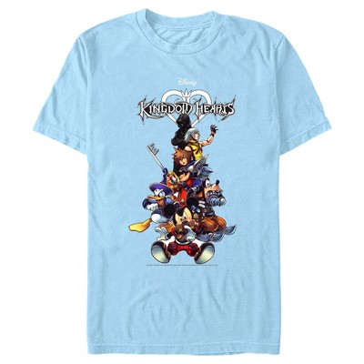 Men's Kingdom Hearts Coded Box Art T-shirt - Light Blue - Large : Target