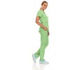 MediChic Women's V-Neck Scrub Set Straight Leg Six Pocket Cargo Scrub Pants with 4-Way Stretch Scrubs Sets - 3 of 4