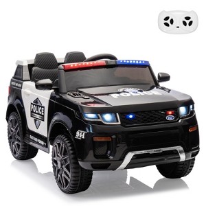 12V Kids Police Car Ride on Toy with Remote Control, Electric Ride on Car for Toddlers Battery Powered Truck Electric Vehicle with Intercom - 1 of 4