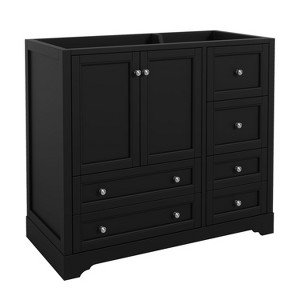YOOCOZZ 36" Freestanding Bathroom Vanity with Solid Wood,4 Storage Drawers and Soft Closing Doors-Black(Sink Not Included) - 1 of 4